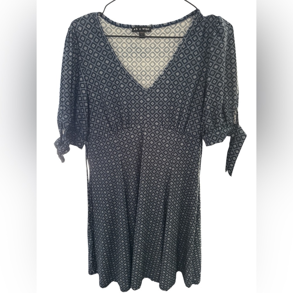 Blue‎ Patterned Dress size L